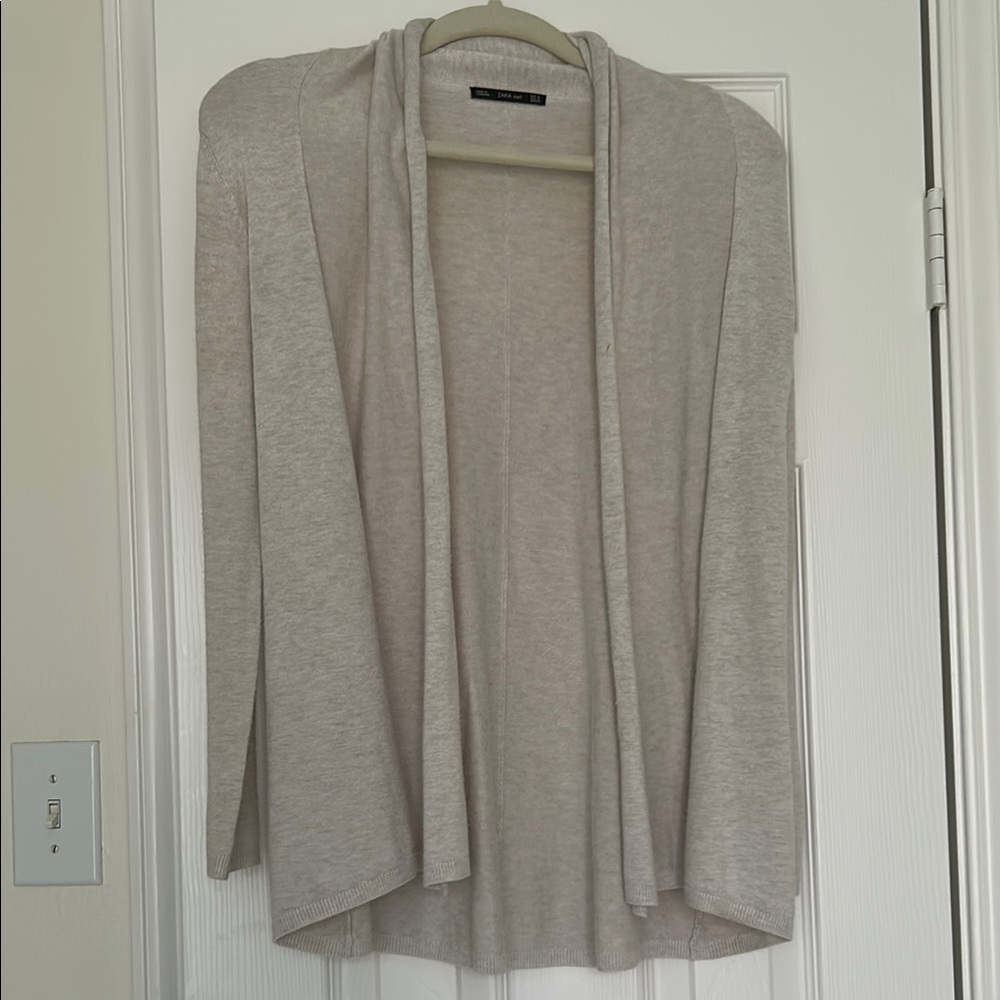 Ann Taylor Cream Cardigan Sweater Lightweight Knit
